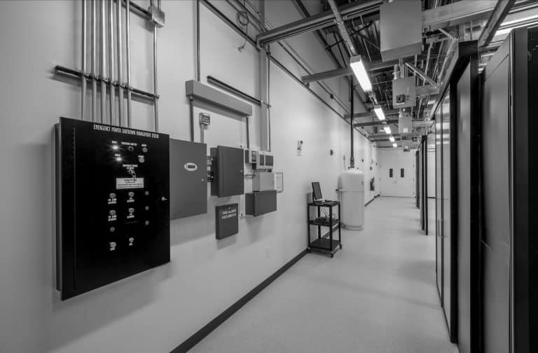 Data center in hallway